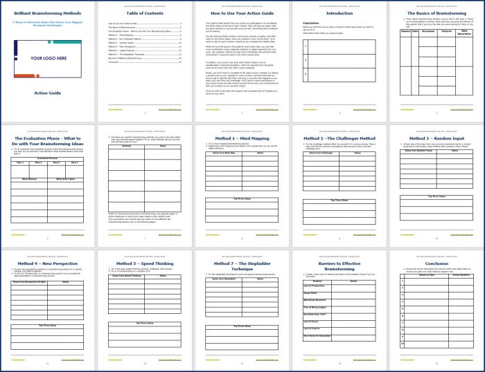 Brilliant Brainstorming Methods 3 Brilliant Brainstorming Methods - Action Guide