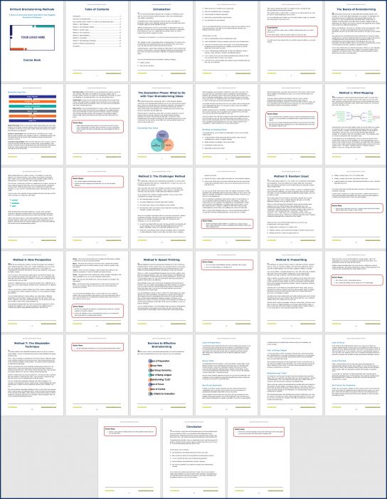 Brilliant Brainstorming Methods 2 Brilliant Brainstorming Methods Course Book