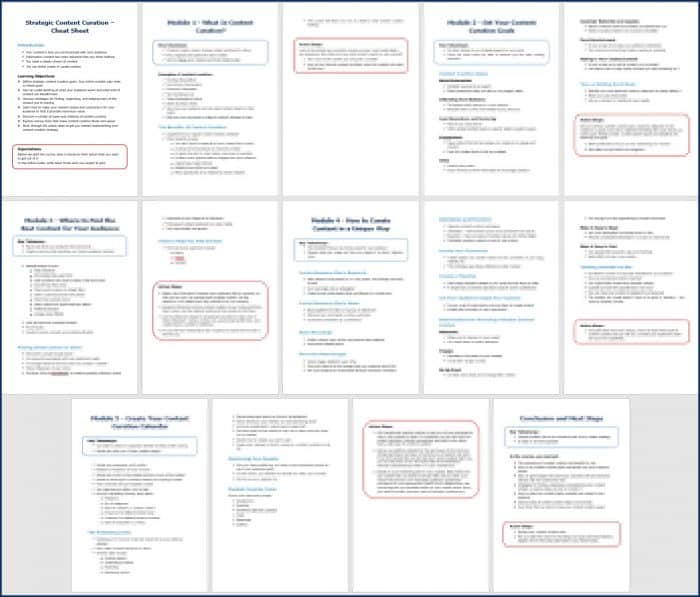 Strategic Content Curation 7 Strategic Content Curation - Cheat Sheet