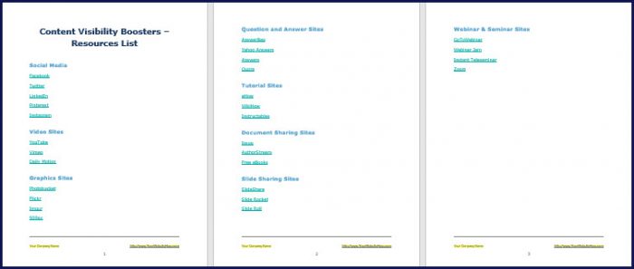 Content Visibility Boosters 7 Content Visibility Boosters - Resources