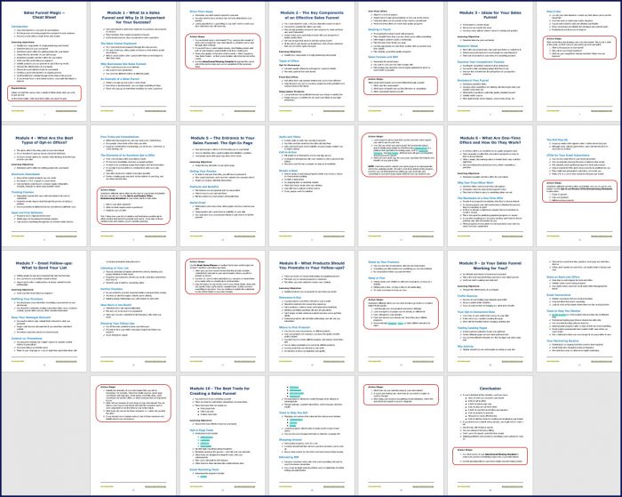 Sales Funnel Magic 6 Sales Funnel Magic - Cheat Sheet