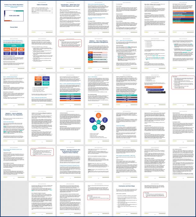Protect Your Online Reputation 2 Protect Your Online Reputation Course Book