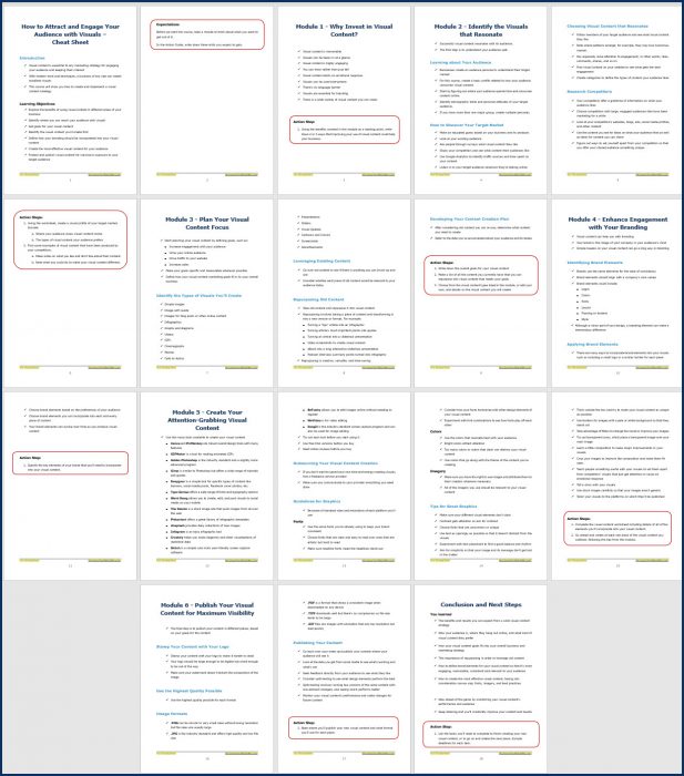 How to Attract and Engage Your Audience with Visuals 4 Attract and Engage Your Audience with Visuals - Cheat Sheet