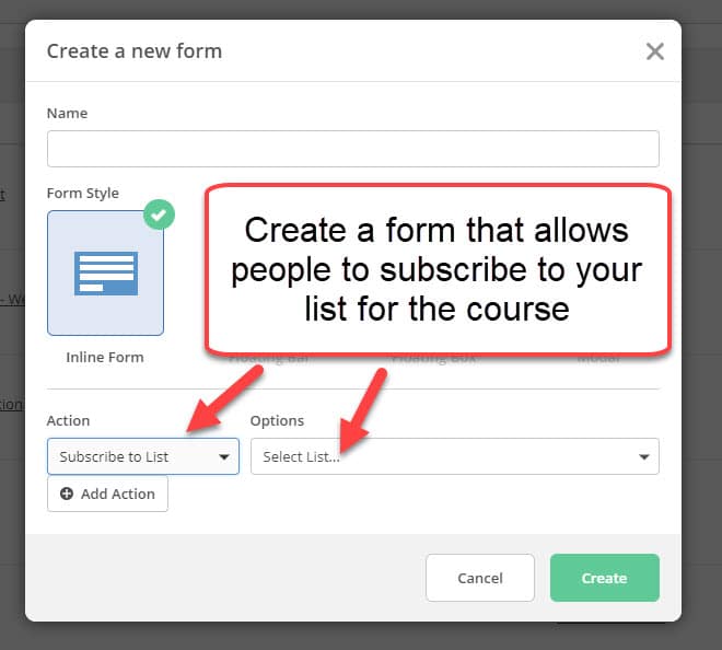 create optin form create optin form