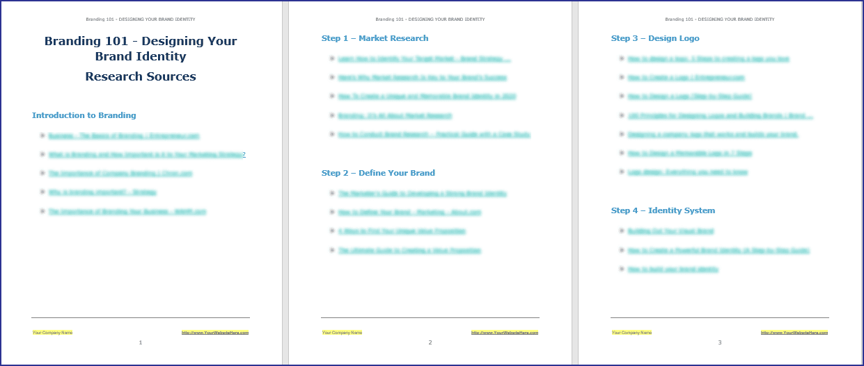 Branding 101 - Design and Market Your Brand 10 Designing Your Brand Identity - Research Sources