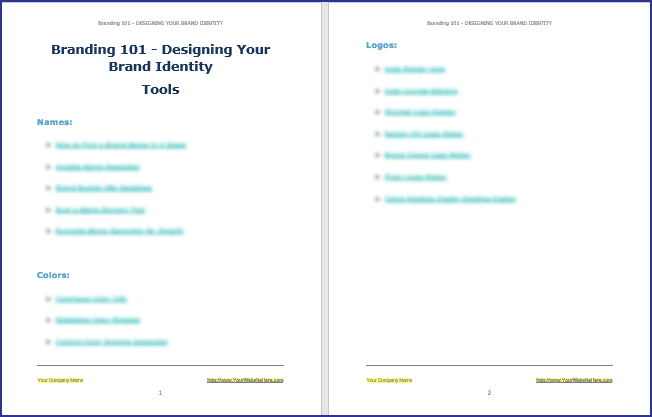 Branding 101 - Design and Market Your Brand 6 Designing Your Brand Identity - Tools