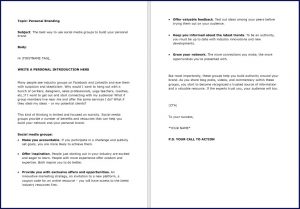 10 Done-for-You Emails: Personal Branding 8 The best way to use social media groups to build your personal brand