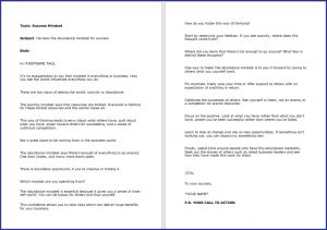 10 Done-for-You Blog Posts & Emails: Success Mindset 7 Harness the abundance mindset for success