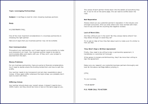 10 Done-for-You Blog Posts & Emails: Leveraging Partnerships 10 6 red flags to look for when choosing business partners