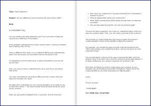 10 Done-for-You Blog Posts & Emails: Sales Objections 8 Are you effectively communicating the value of your offer