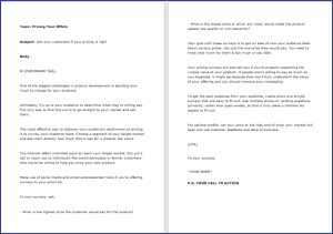 10 Done-for-You Blog Posts & Emails: Pricing Your Offers 7 Ask your customers if your pricing is right
