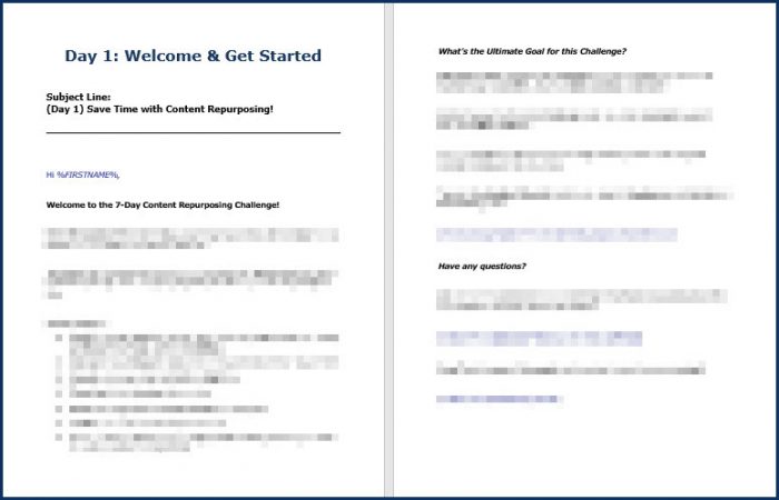 7-Day Content Repurposing Challenge 2 Email 1