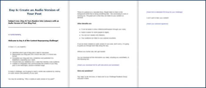 7-Day Content Repurposing Challenge 17 ContentRepurposing DailyEmails6