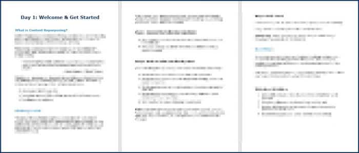 7-Day Content Repurposing Challenge 3 Day 1 Instructions