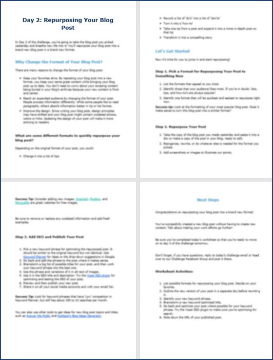 7-Day Content Repurposing Challenge 6 ContentRepurposing DailyInstructions2