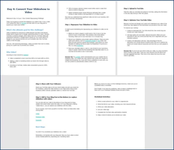 7-Day Content Repurposing Challenge 12 ContentRepurposing DailyInstructions4