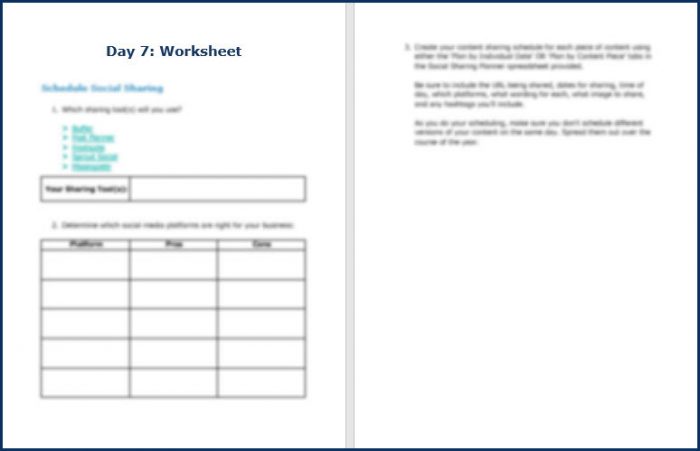 7-Day Content Repurposing Challenge 22 ContentRepurposing DailyWorksheets7