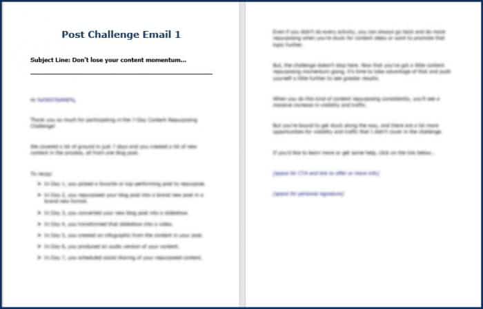 7-Day Content Repurposing Challenge 28 ContentRepurposing PostChallenge Email1