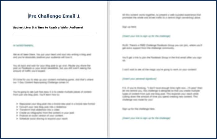 7-Day Content Repurposing Challenge 25 ContentRepurposing PreChallenge Email1