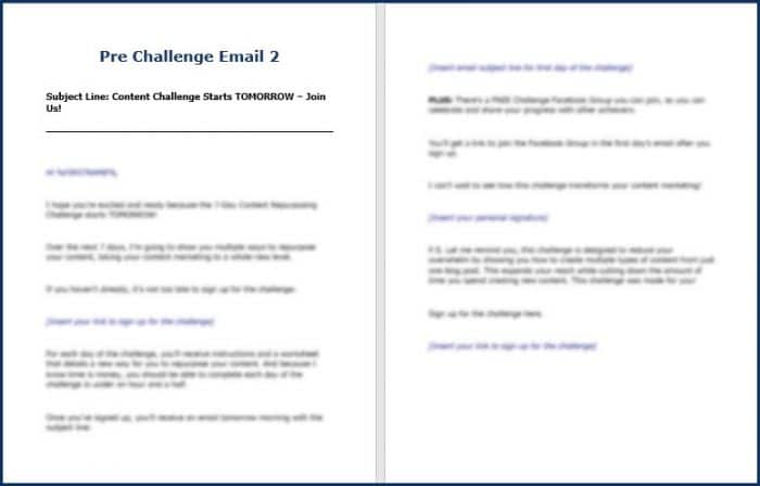 7-Day Content Repurposing Challenge 26 ContentRepurposing PreChallenge Email2