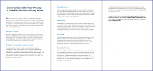 10 Done-for-You Blog Posts & Emails: Pricing Your Offers 3 Get Creative with Your Pricing – 6 Outside-the-Box Pricing Ideas