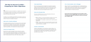 10 Done-for-You Blog Posts & Emails: Sales Objections 5 The Key to Success in Sales – Preparing for Sales Objections