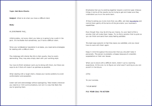 10 Done-for-You Blog Posts & Emails: Get More Clients 8 What to do when you have a difficult client