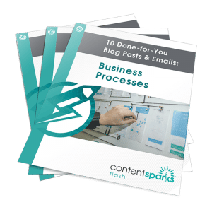 Done for you blog posts and emails on business processes