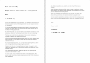 10 Done-for-You Blog Posts & Emails: Business Branding 8 How to turn negative comments into a branding opportunity