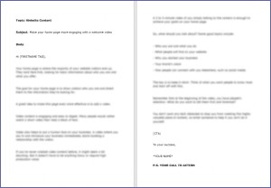 10 Done-for-You Blog Posts & Emails: Website Content 11 Make your home page more engaging with a welcome video