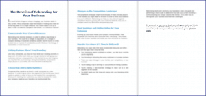 10 Done-for-You Blog Posts & Emails: Business Branding 2 The Benefits of Rebranding for Your Business