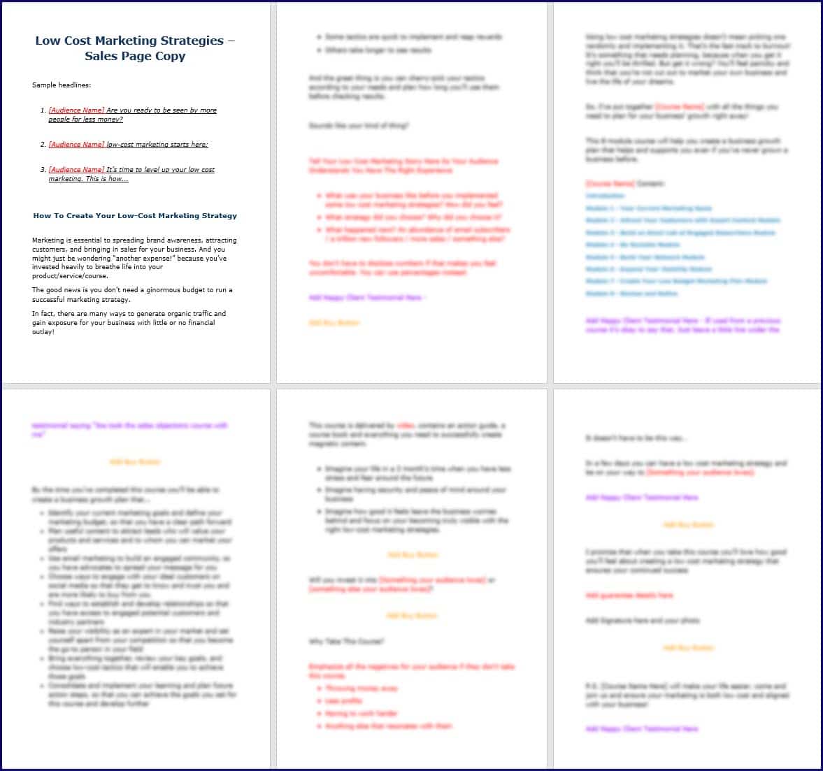 LowCostMktgUpgrade_SalesCopy LowCostMktgUpgrade SalesCopy