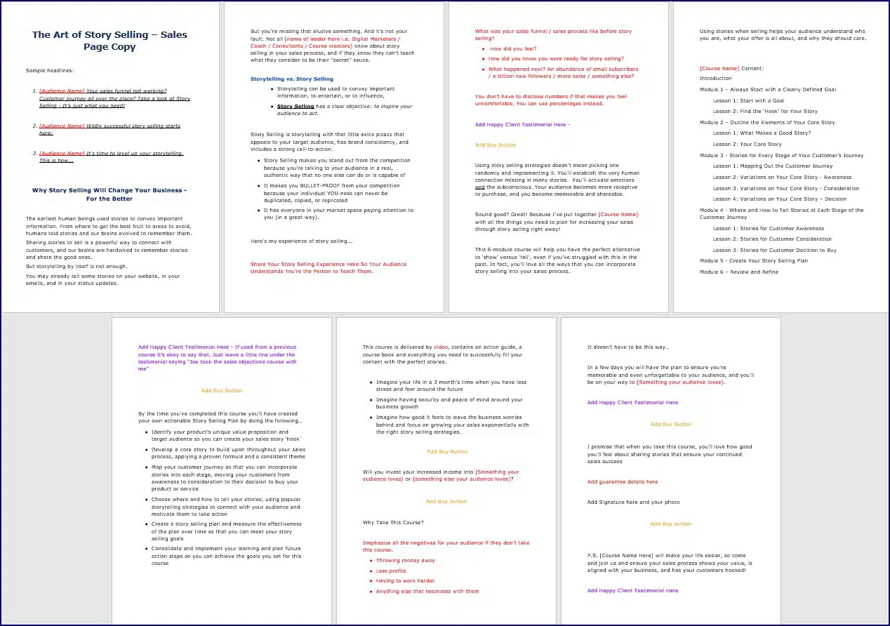 StorysellingExPack_SalePageCopy