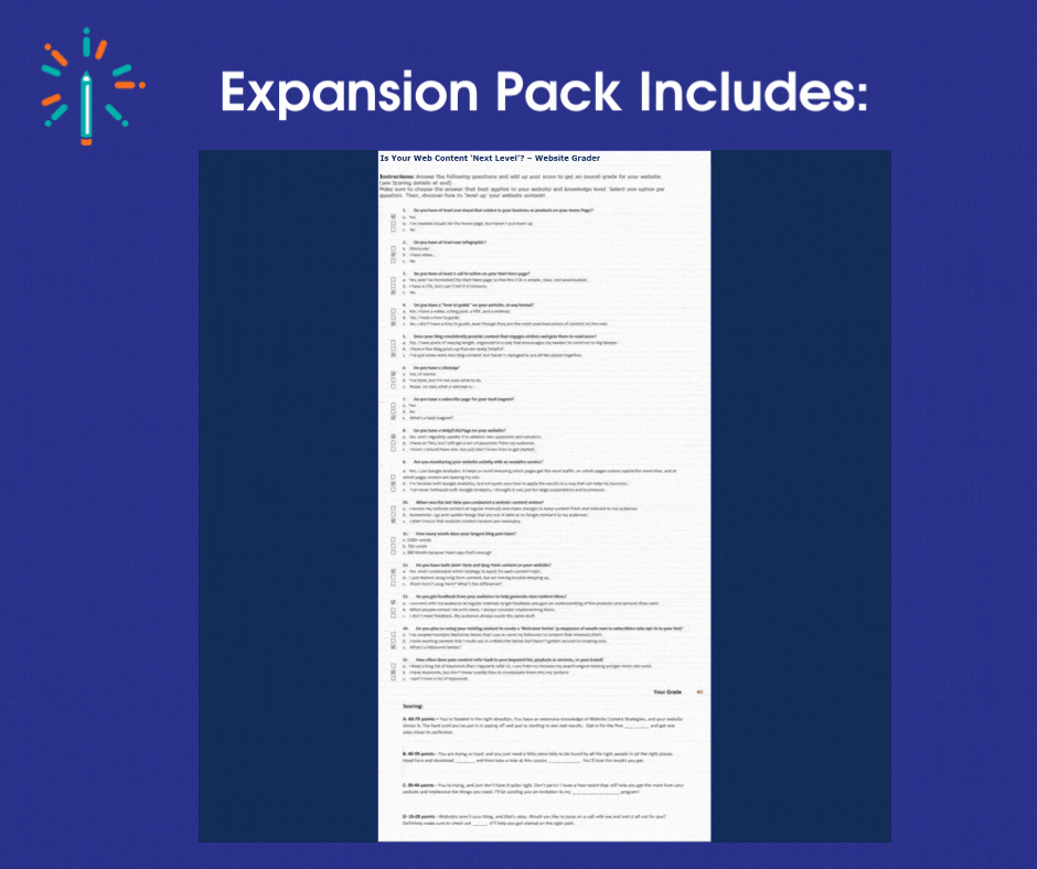 Next Level Web Content ExPack Sales Page gif