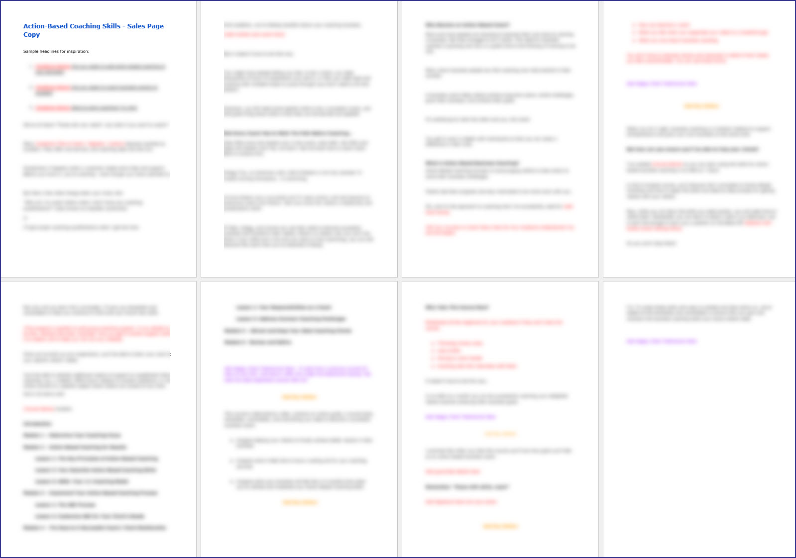 BizCoachingUpgrade Sales Page Copy