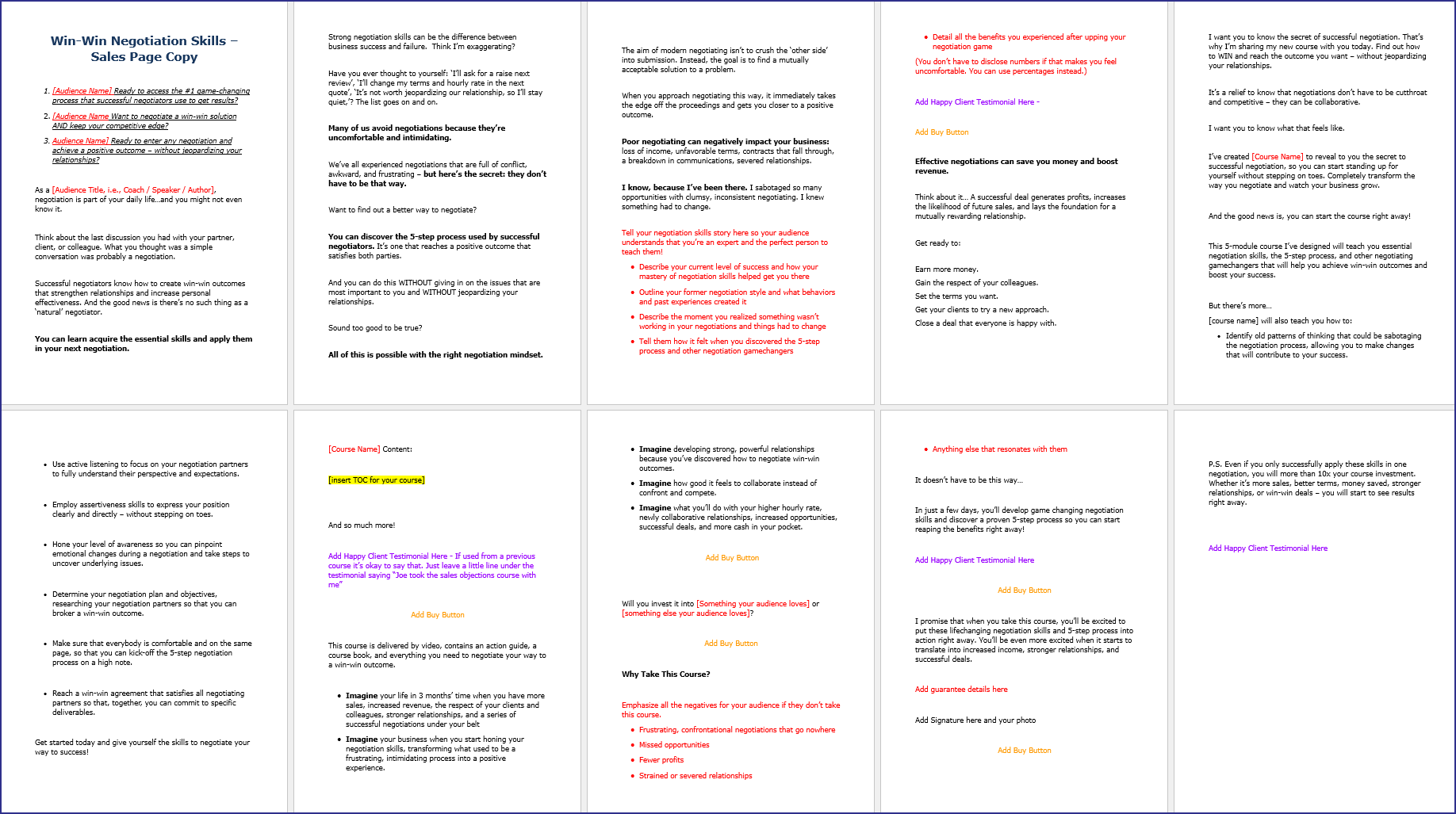 NegotiationSkillsUpgrade_SalesPageCopy NegotiationSkillsUpgrade SalesPageCopy