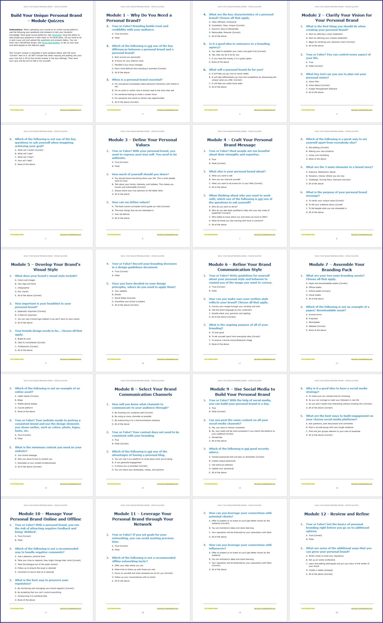 PersonalBrandUpgrade ModuleQuizzes scaled