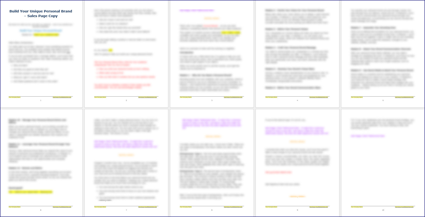 PersonalBrandUpgrade SalesPageCopy 1