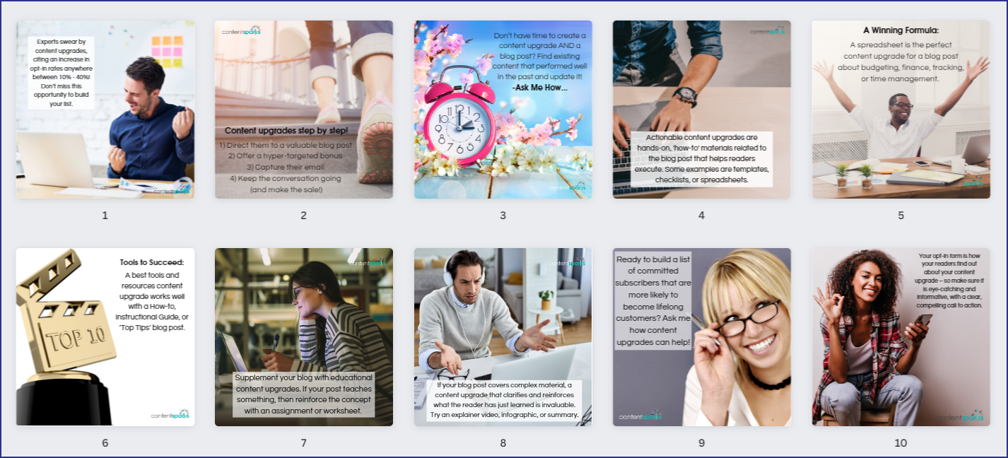 Attract Quality Leads with Content Upgrades Ex Pack - Social Media Images