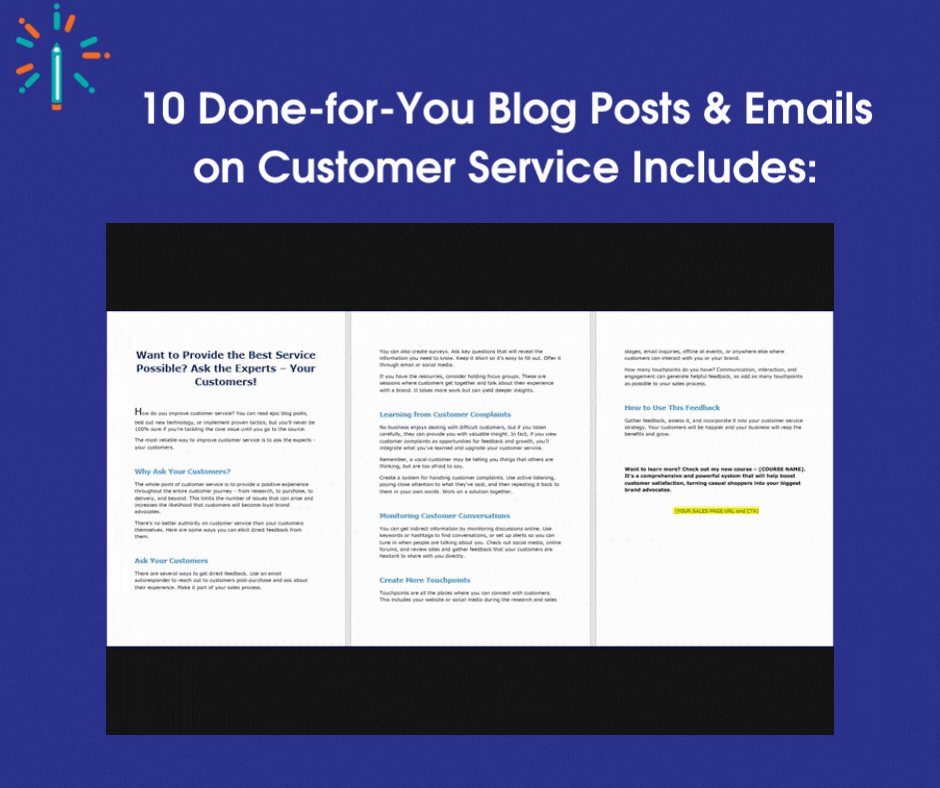 Bundle 7 Customer Service - Sales Page gif Bundle 7 Customer Service Sales Page gif