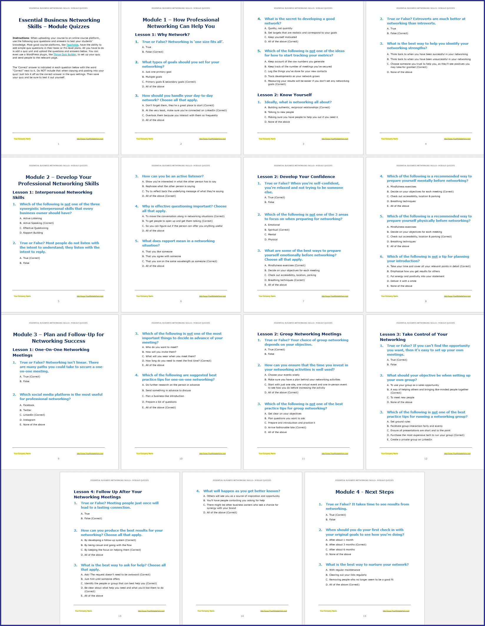 NetworkingSkillsUpgrade_ModuleQuizzes NetworkingSkillsUpgrade ModuleQuizzes
