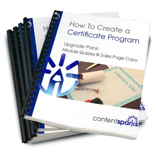 How To Create a Certificate Program – Upgrade Pack