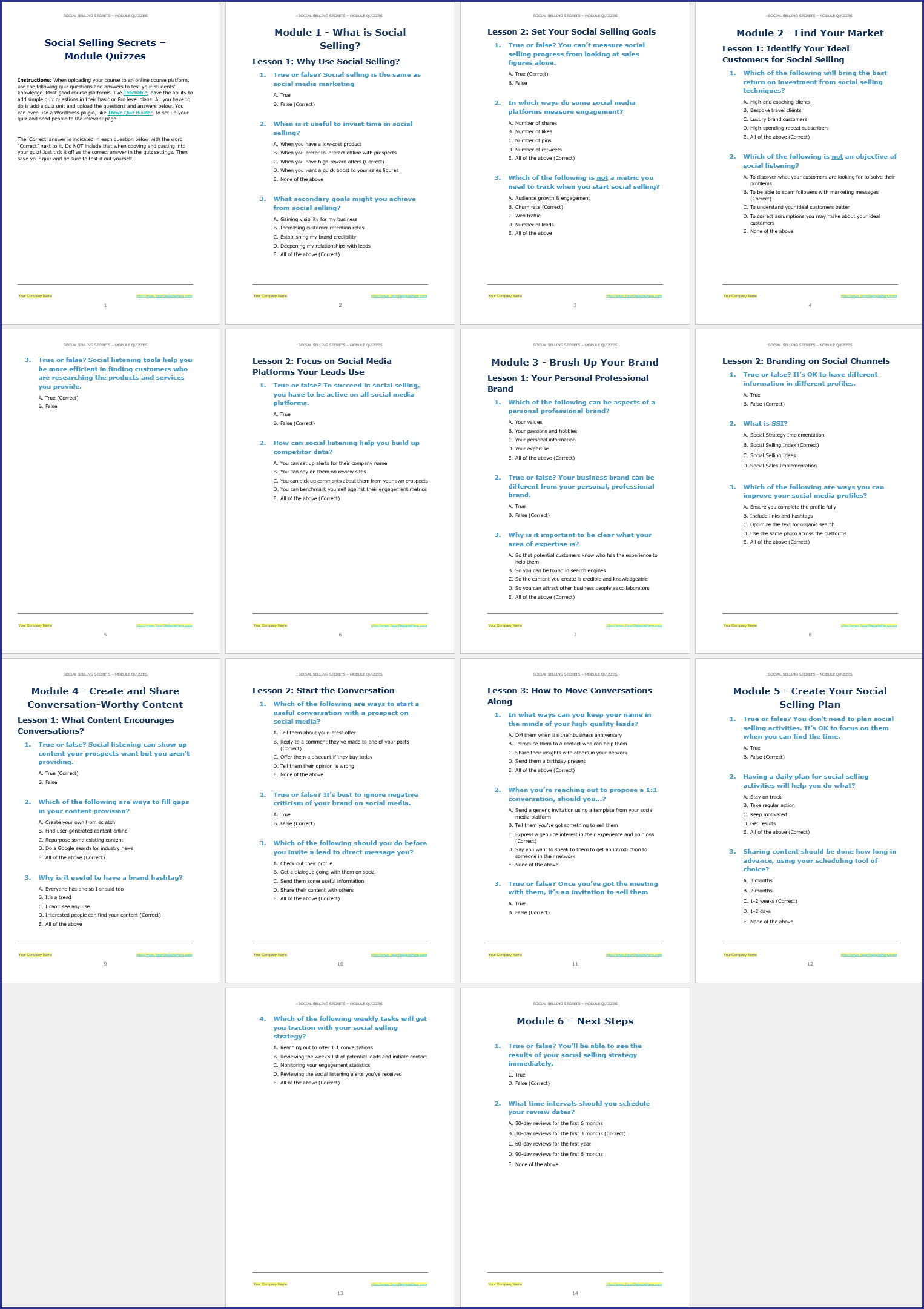 SocialSellingUpgrade_ModuleQuizzes SocialSellingUpgrade ModuleQuizzes