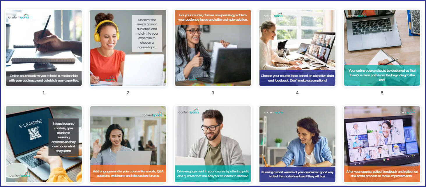 Create an Online Course Bonus Social Images