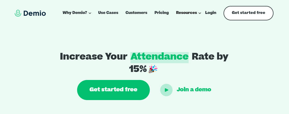 Examples cta button demio