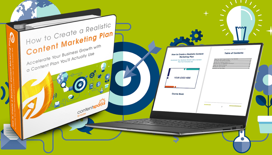 How to Create a Realistic Content Marketing Plan - sales page collage How to Create a Realistic Content Marketing Plan