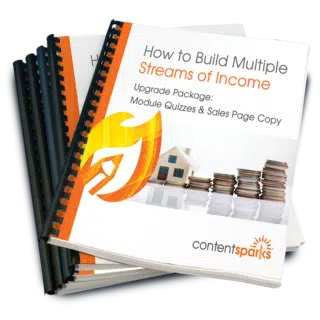 How to Build Multiple Streams of Income Upgrade Pack