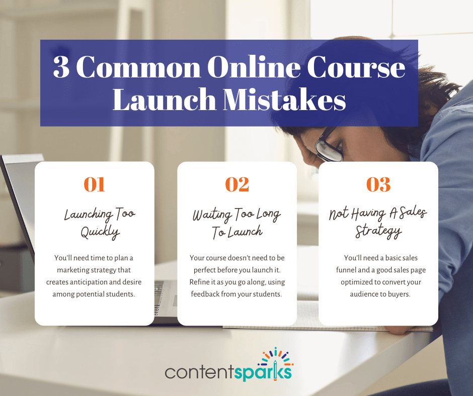 Blog Post - 3 Common Online Course Launch Mistakes Common online course launch mistakes
