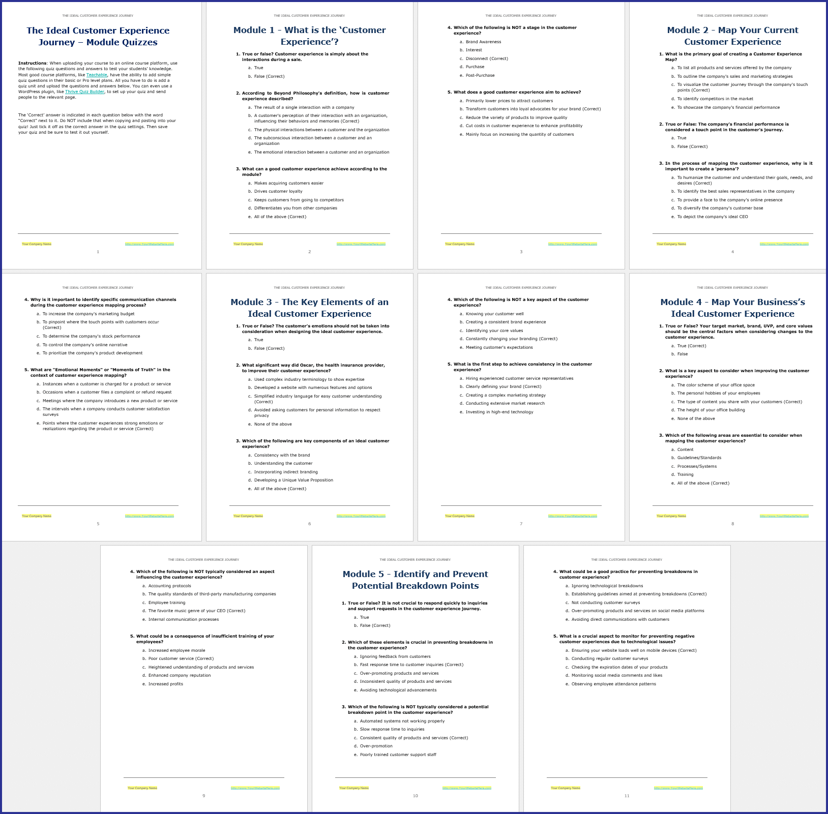 CustExperience_ModuleQuizzes