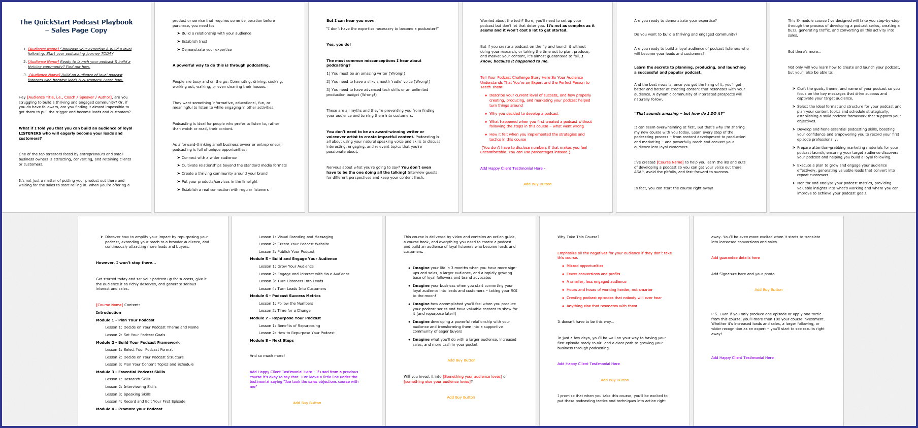 Podcasting_SalesPageCopy Podcasting SalesPageCopy